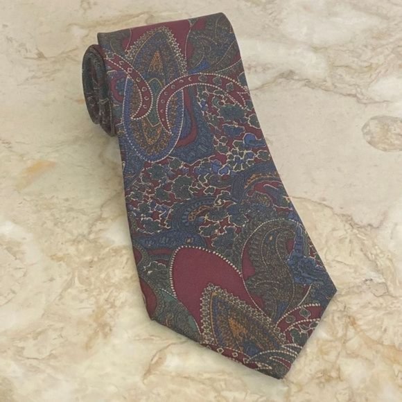 Christian Dior?100% Silk Vintage Paisley Tie - Picture 2 of 8